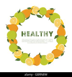 Ghirlanda di frutta. Illustrazione Vettoriale