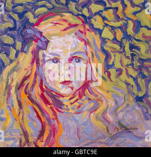 Belle arti, Kirchner, Ernst Ludwig, (1880 - 1938), pittura, 'Kinderkopf', ("testa di bambino"), circa 1906, Wolfgang Ketterer gallery, Monaco di Baviera, Foto Stock
