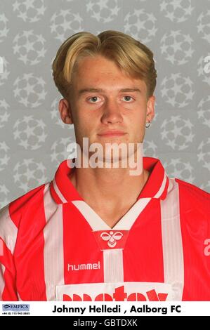 UEFA Champions League 1995/96 .... Johnny Helledie Nielsen , Aalborg FC Foto Stock