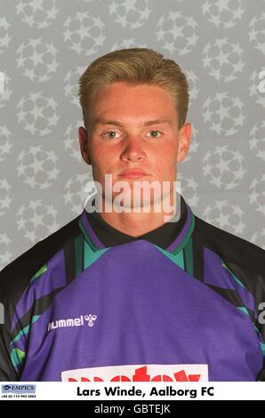 UEFA Champions League 1995/96 .... Lars Winde, Aalborg FC Foto Stock