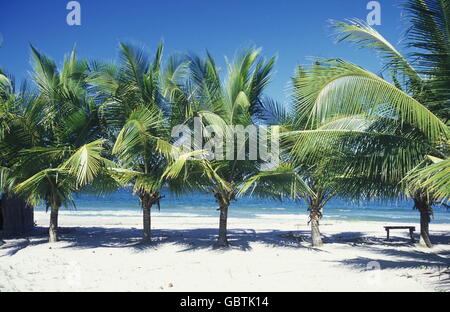 La spiaggia di Tela vicino a San Pedro Sula sul mare caribian in Honduras in America centrale, Foto Stock
