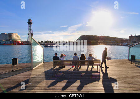 Port Vell. Ciutat Vella. Barcellona. La Catalogna, Spagna, Foto Stock