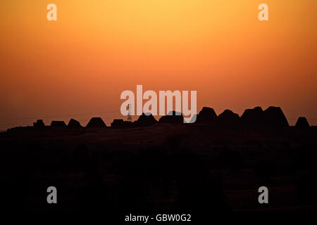 L'Africa, il Sudan, la Nubia, piramidi di Meroe Foto Stock