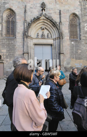 Basilica dei Santi Justus e pastore 1342-1360. Ciutat Vella, Barcelona. La Catalogna, Spagna Foto Stock