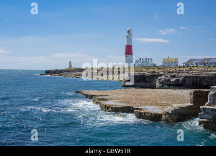 Portland Bill Lighthouse, isola di Portland, Dorset, England, Regno Unito Foto Stock