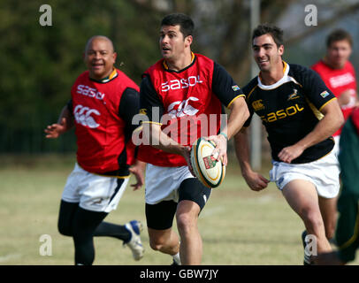 Rugby Union - sessione di formazione in Sudafrica - Scuola superiore Fourways. Morne Steyn del Sudafrica durante una sessione di addestramento alla scuola superiore di Fourways, Sandton. Foto Stock