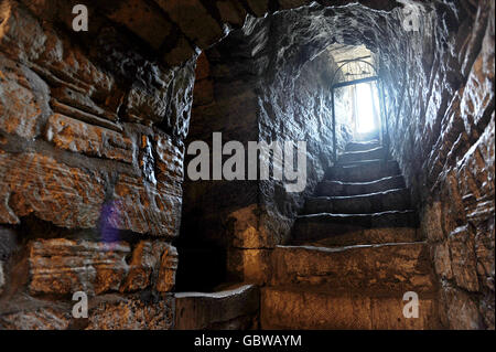 Travel Stock, Baku, Azerbaigian. Vista generale all'interno della Torre della Maiden a Baku, Azerbaigian Foto Stock