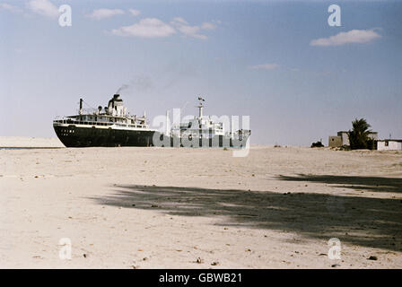 Geografia / viaggio, Egitto, canale di Suez, nave da carico, 1956, diritti aggiuntivi-clearences-non disponibile Foto Stock