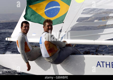 Barca a Vela - Giochi Olimpici di Atene 2004 - Mens' Keelboat - classe Star Foto Stock