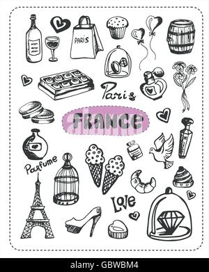 Scarabocchio di Francia. Illustrazione Vettoriale