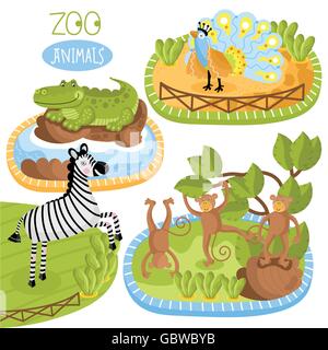 Set di vettore di animali. Illustrazione Vettoriale