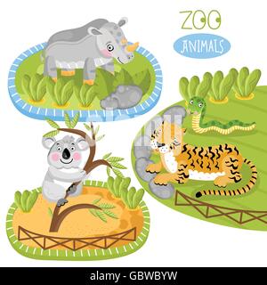 Set di vettore di animali. Illustrazione Vettoriale