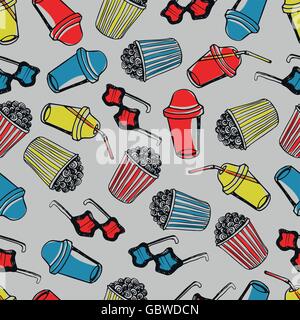 Set di vettore del cinema. Illustrazione Vettoriale