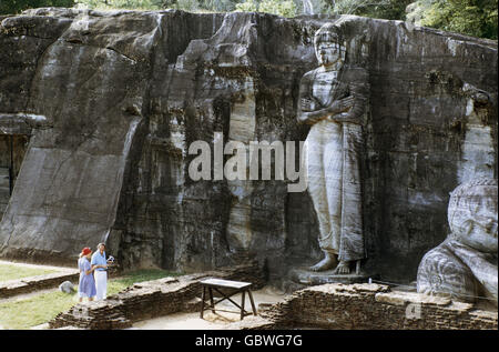 Geografia / viaggio, Sri Lanka, Polonnaruwa, statua di Buddha, fine anni '70, , diritti aggiuntivi-clearences-non disponibile Foto Stock