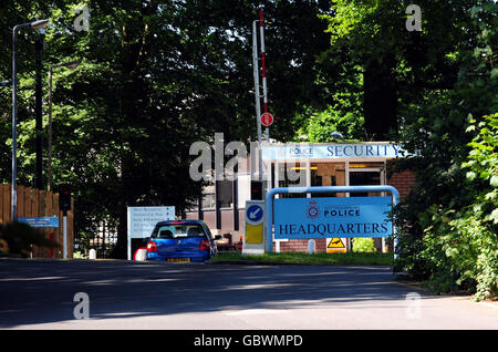 Ingresso al quartier generale della polizia di Nottingham, Sherwood Lodge, Arnold. Foto Stock