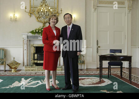 Il Segretario Generale dell ONU in visita in Irlanda Foto Stock