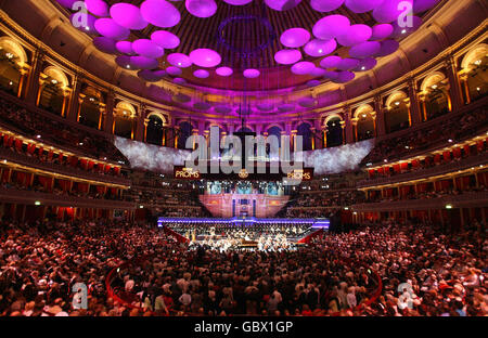 La prima Notte dei Proms 2009 nella Royal Albert Hall di Londra. Foto Stock