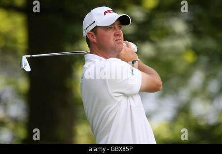 Golf - il Barclays Scottish Open - giorno uno - Loch Lomond. Peter Hanson in Svezia durante il Barclays Scottish Open a Loch Lomond, Scozia. Foto Stock