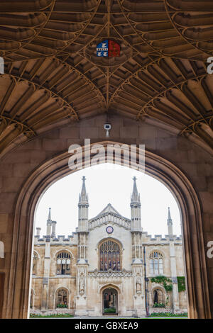 Inghilterra, Cambridgeshire, Cambridge, il Corpus Christi College di ingresso Foto Stock