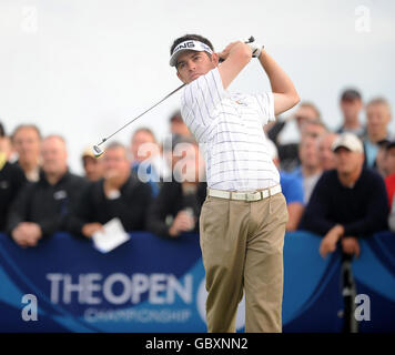 Louis Oosthuizen del Sud Africa durante la prima prova dell'Open Championship 2009 al Turnberry Golf Club, Ayrshire. Foto Stock