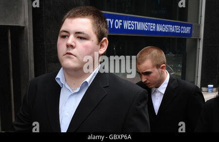 Jamie Waylett causa in tribunale Foto Stock