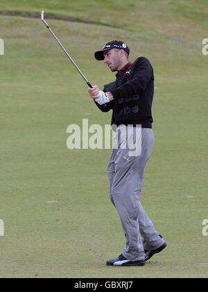 Geoff Ogilvy in azione durante il secondo giorno dell'Open Championship al Turnberry Golf Club. Foto Stock