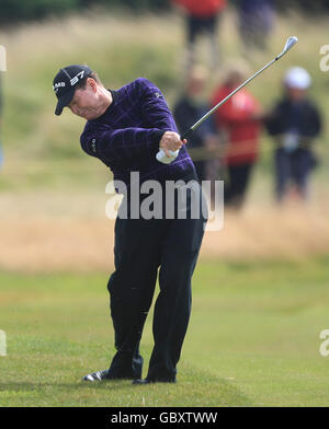 Golf - The Open Championship 2009 - Round Three - Turnberry Golf Club. Tom Watson degli Stati Uniti sul secondo fairway Foto Stock