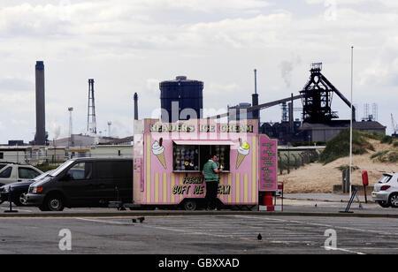 Lavoratori siderurgici marzo Foto Stock