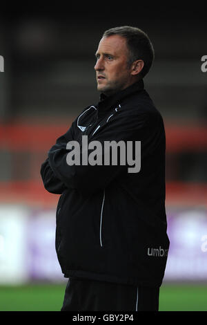 Calcio - Pre Season friendly - Kidderminster Harriers v Hereford United - Aggborough Stadium. Mark Yates, responsabile di Kidderminster Harriers Foto Stock