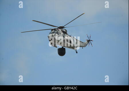 Westland Sea King ASaC7 elicottero di 849 Naval Air Squadron, RNAS Cullrose al Royal International Air Tattoo presso RAF Fairford, Gloucestershire. Foto Stock