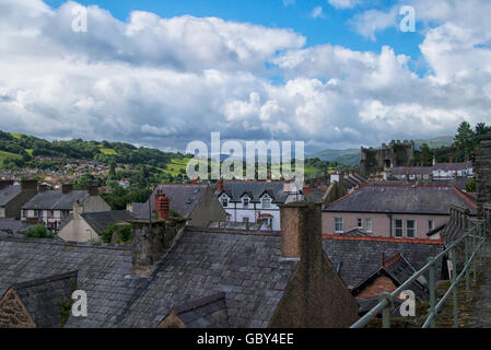 Conway Castle View Foto Stock