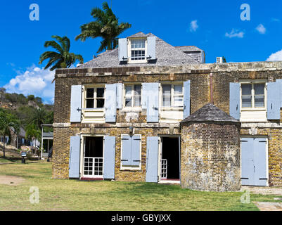 Dh Nelsons Dockyard Caraibi Antigua English Harbour storico magazzino navale costruzione cantiere navale Foto Stock