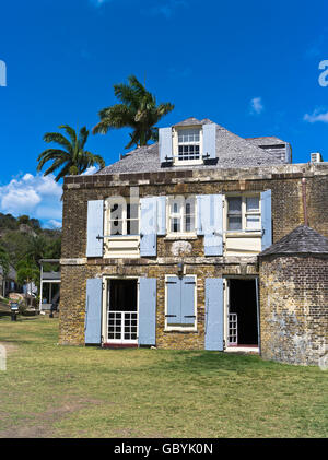 Dh Nelsons Dockyard Caraibi Antigua English Harbour navale storico edificio magazzino Foto Stock