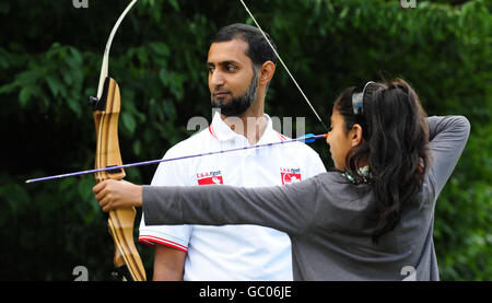 Sport - Tiro con l'arco funzione - Mirfield Showground Foto Stock