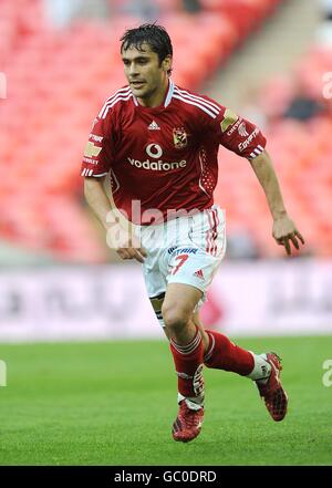 Calcio - Coppa Wembley 2009 - Celtic v al Ahly - Stadio Wembley. Ahmed Hassan, al Ahly Foto Stock