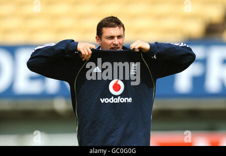 Cricket - The Ashes 2009 - npower Third Test - Inghilterra / Australia - Inghilterra Nets - Edgbaston. Steve Harmison in Inghilterra durante una sessione di reti a Edgbaston, Birmingham. Foto Stock