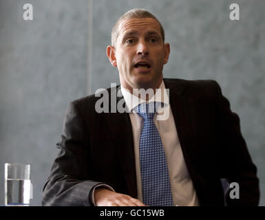 Rugby Union - Murrayfield Economic Impact Reports - Murrayfield Stadium. Evento Scotland's Stuart Turner durante la conferenza stampa a Murrayfield, Glasgow. Foto Stock