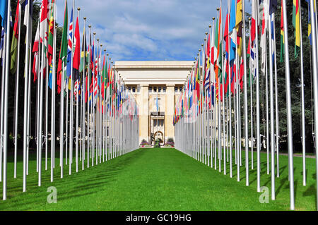 United Nation building, Ginevra, Svizzera Foto Stock