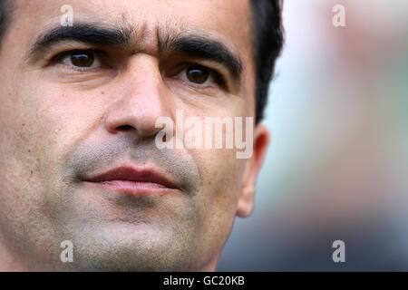 Calcio - Barclays Premier League - Wigan Athletic v Manchester United - DW Stadium. Roberto Martinez, direttore di Wigan Athletic Foto Stock