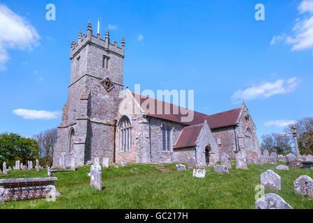 Godshill; tutti i santi della Chiesa", Isle of Wight; Hampshire, Inghilterra Foto Stock