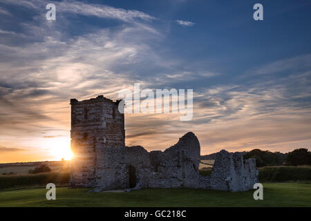 Knowlton Chiesa, boschi, Dorset, England, Regno Unito Foto Stock