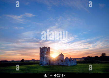 Knowlton Chiesa, boschi, Dorset, England, Regno Unito Foto Stock