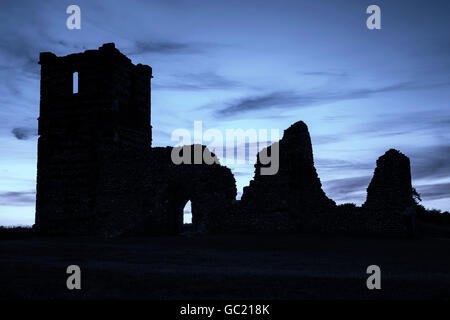 Knowlton Chiesa, boschi, Dorset, England, Regno Unito Foto Stock