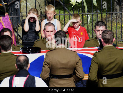 Rifleman Daniel Wild funerale Foto Stock