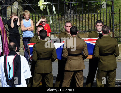 Rifleman Daniel Wild funerale Foto Stock