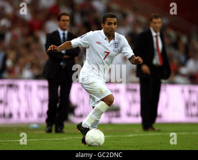 Calcio - Coppa del mondo FIFA 2010 - turno di qualificazione - Gruppo sei - Inghilterra / Croazia - Stadio di Wembley. Aaron Lennon, Inghilterra Foto Stock