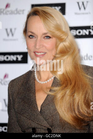 Jerry Hall lancia nuovi lettori Sony - Londra Foto Stock