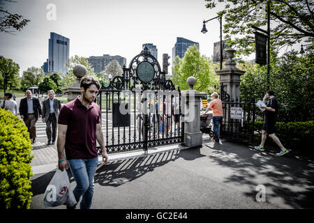 Boston Common gate nel Massachusetts, STATI UNITI D'AMERICA Foto Stock