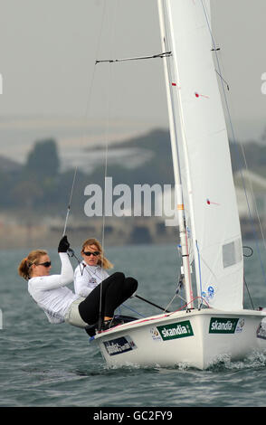 Barca a vela - vela Skandia per oro Regatta - Giorno 6 - Canale Inglese Foto Stock