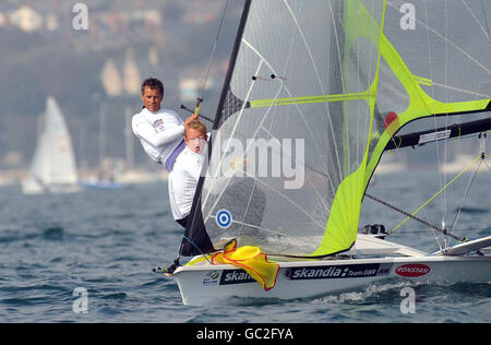 Barca a vela - vela Skandia per oro Regatta - Giorno 6 - Canale Inglese Foto Stock